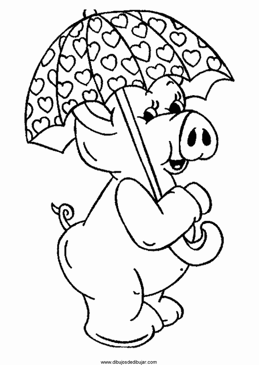 Dibujos de cerdos para colorear e imprimirDibujos de dibujar
