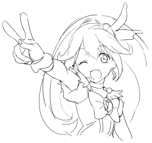 Chica anime para colorear - Imagui