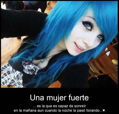 Emos mujeres con frases - Imagui