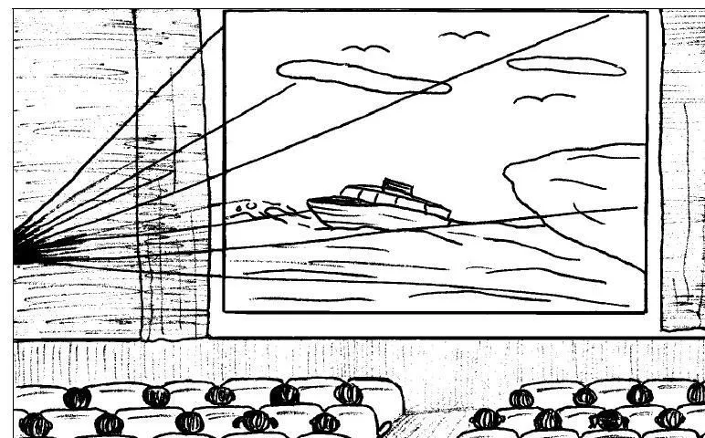 Pinto Dibujos: Sala de cine para colorear