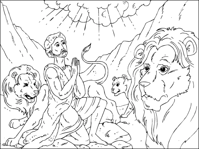 Imagenes para colorear de daniel en el pozo de los leones - Imagui