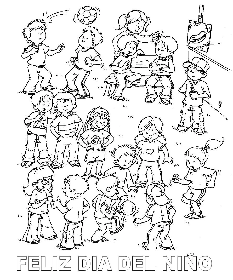 Imagenes para colorear de “Dia del Niño” | Mi Maestra de Primaria Imagenes para colorear de “Dia del Niño” | Mi Maestra de Primaria