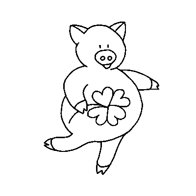 Imagenes para colorear: Dibujo de marranito sin color