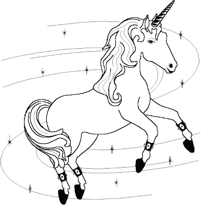 Imagenes para colorear: Foto de unicornio volador