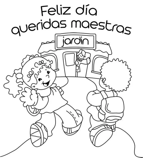 Imágenes para colorear el Día del Maestro | Maestra de Inicial Imágenes para colorear el Día del Maestro | Maestra de Inicial
