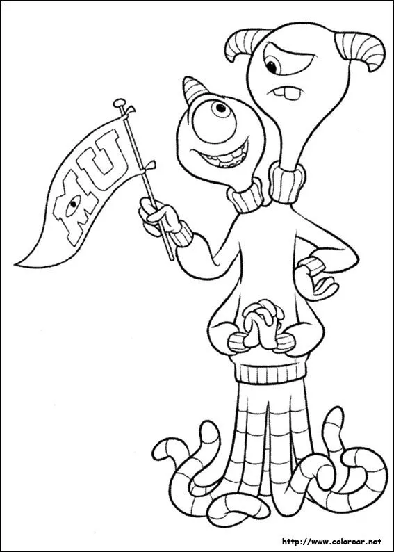 Dibujos para colorear de Monstruos University Dibujos para colorear de Monstruos University