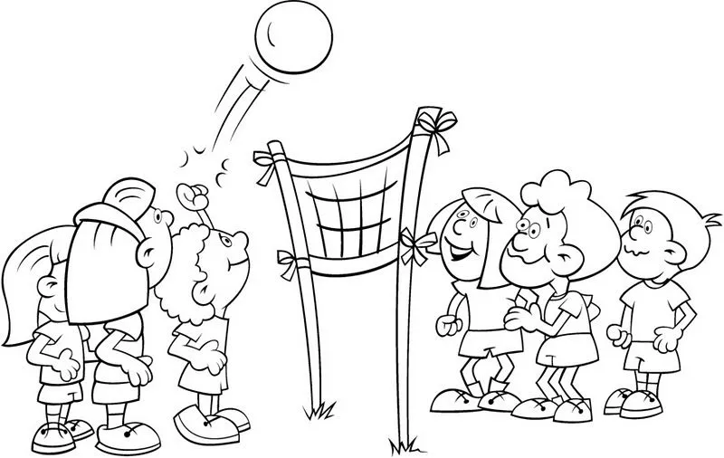 COLOREA TUS DIBUJOS: Niños jugando Voleibol para colorear COLOREA TUS DIBUJOS: Niños jugando Voleibol para colorear