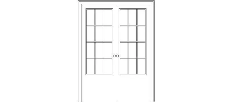 Bloques AutoCAD Gratis de Doble puerta acristalada de 0,72 x 2,03 Bloques AutoCAD Gratis de Doble puerta acristalada de 0,72 x 2,03