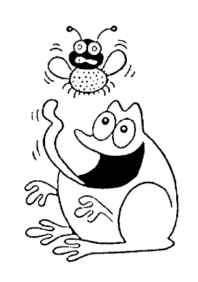Imagenes para colorear: Rana a punto de atrapar una mosca en ... Imagenes para colorear: Rana a punto de atrapar una mosca en ...
