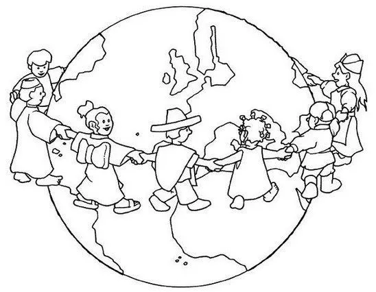 Imagenes para colorear del dia de la raza para niños | diversidad ... Imagenes para colorear del dia de la raza para niños | diversidad ...