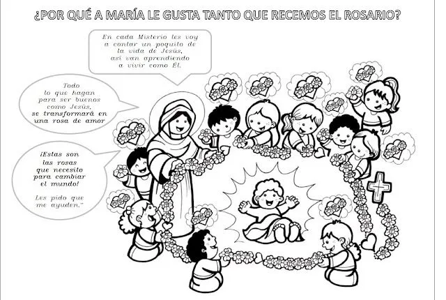 Imágenes para colorear del rosario misionero - Imagui Imágenes para colorear del rosario misionero - Imagui