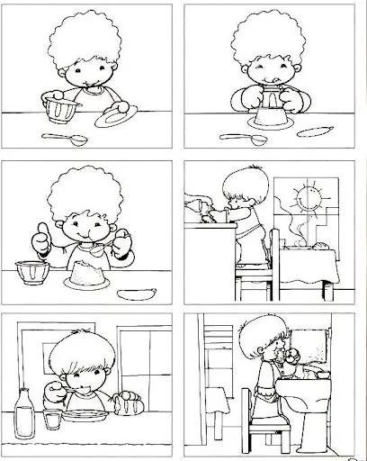 Imagenes para colorear de rutinas diarias - Imagui Imagenes para colorear de rutinas diarias - Imagui