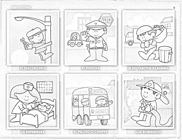 Imagenes de servicios publicos para niños para colorear - Imagui