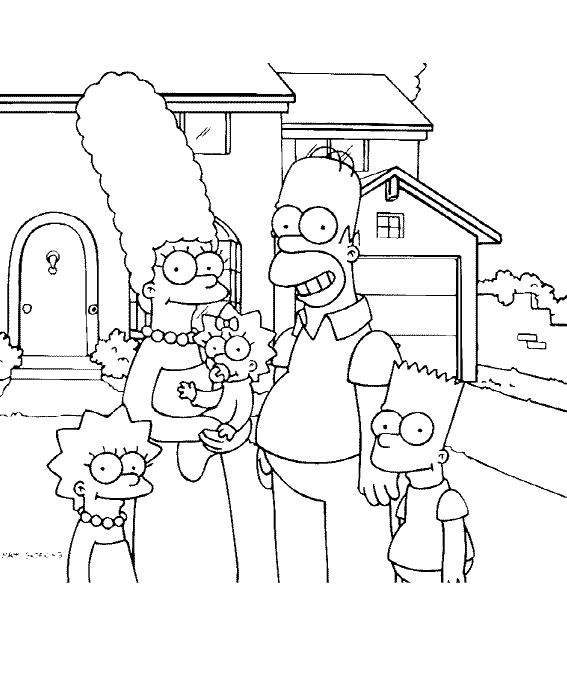 Imágenes para colorear de Los Simpson - Los Simpson :: Pudrete Blog