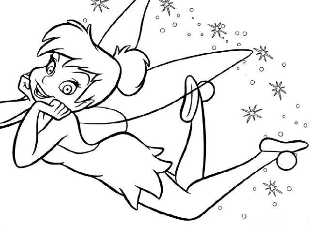Dibujos para colear de tinkerbell faciles - Imagui