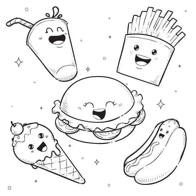 Imágenes de Comida Kawaii Colorear - Descarga gratuita en Freepik Imágenes de Comida Kawaii Colorear - Descarga gratuita en Freepik