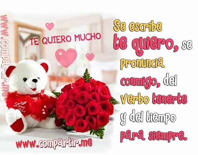 Imágenes para Compartir: Osito tierno de peluche con frase de amor ... Imágenes para Compartir: Osito tierno de peluche con frase de amor ...