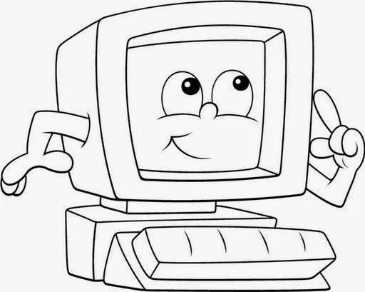 Imágenes de computadoras para pintar y colorear para niños - Para ... Imágenes de computadoras para pintar y colorear para niños - Para ...