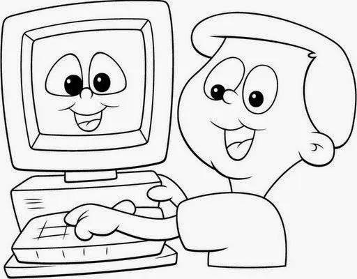 Imágenes de computadoras para pintar y colorear para niños - Para ...