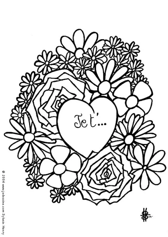 Dibujos de CORAZONES para colorear - El corazón