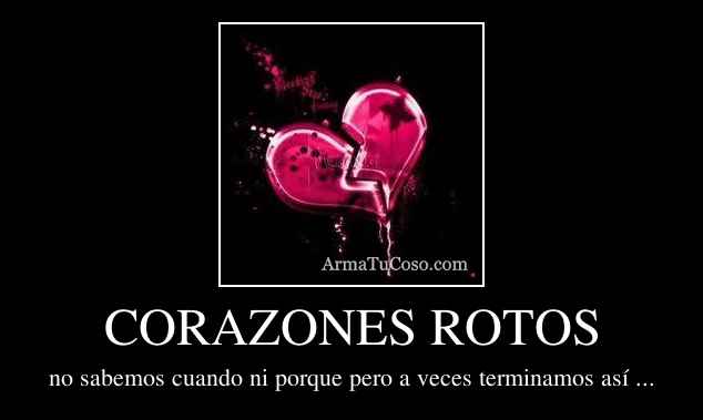 Imagenes de corazones rotos con frases tristes de emos - Imagui