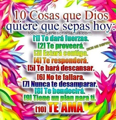 Imágenes Cristianas: 10 cosas que Dios quiere que sepas | Imágenes ... Imágenes Cristianas: 10 cosas que Dios quiere que sepas | Imágenes ...