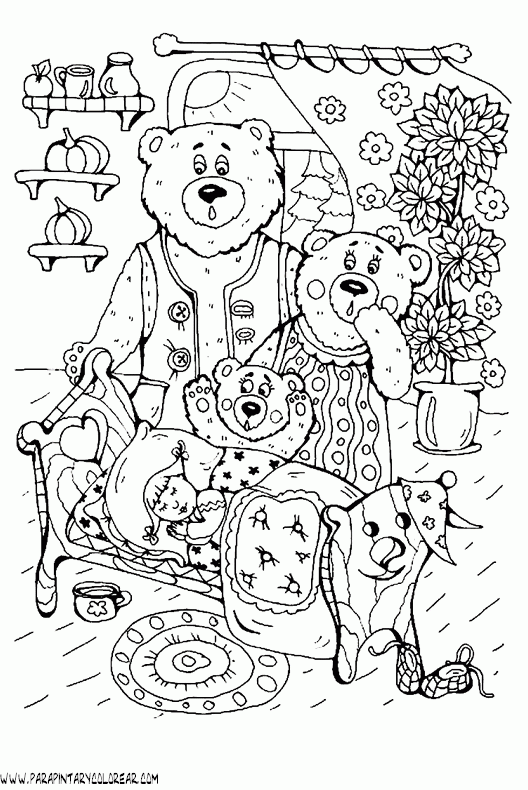 Imágenes del cuento Ricitos de Oro para colorear - Imagui Imágenes del cuento Ricitos de Oro para colorear - Imagui