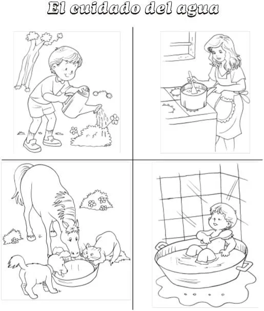 Cuidado del agua para colorear - Imagui