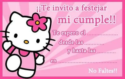 Tarjetas de cumpleaños de Hello Kitty - Imagui