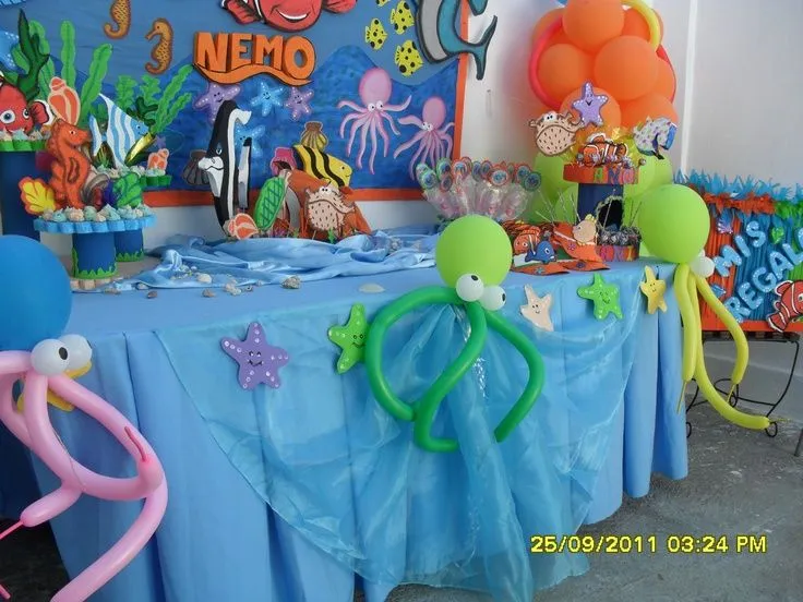 Decoración para cumpleaños con motivo nemo - Imagui