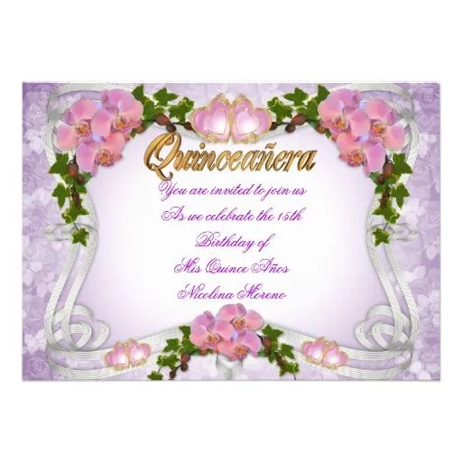 Texto para invitaciones de quinceaneras - Imagui