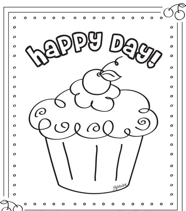 IMAGENES DE CUPCAKE PARA COLOREAR - Imagui