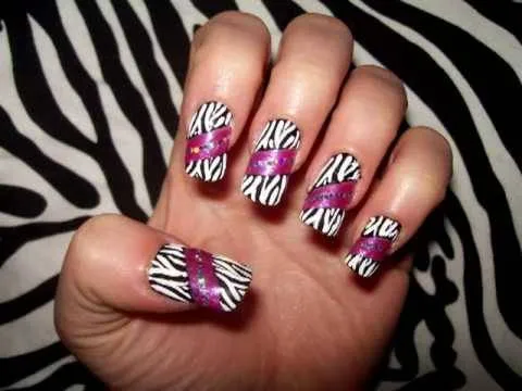 Uñas de cebra rosa - Imagui