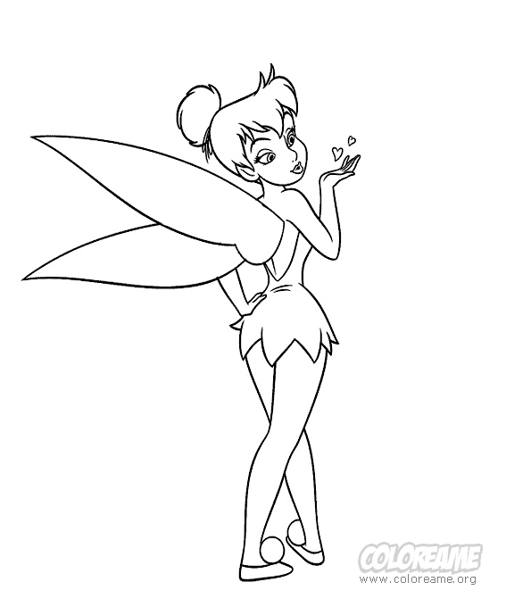 Tinker-Bell para dibujar pintar colorear imprimir recortar y pegar ...