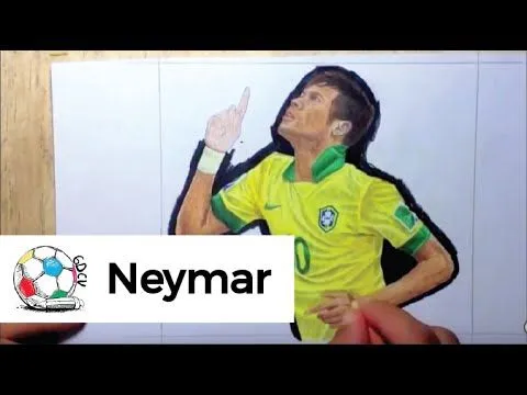 Dibujo de Neymar Jr. celebrando un gol en la Copa Confederaciones ...