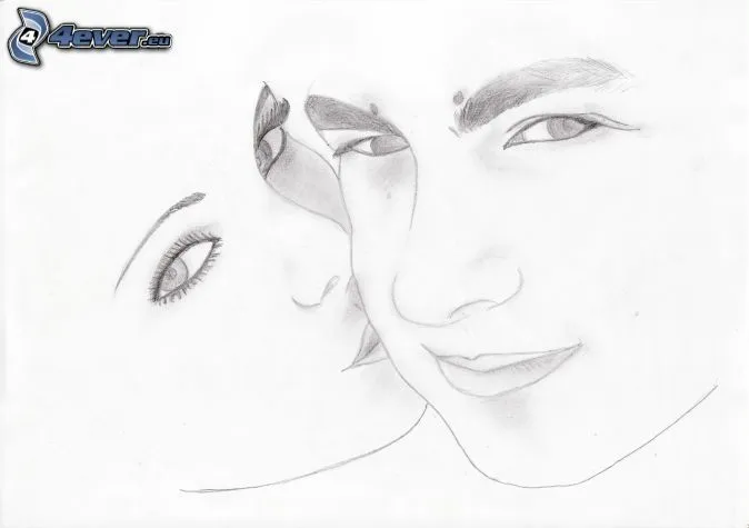 Imagenes para dibujar de parejas besandose - Imagui