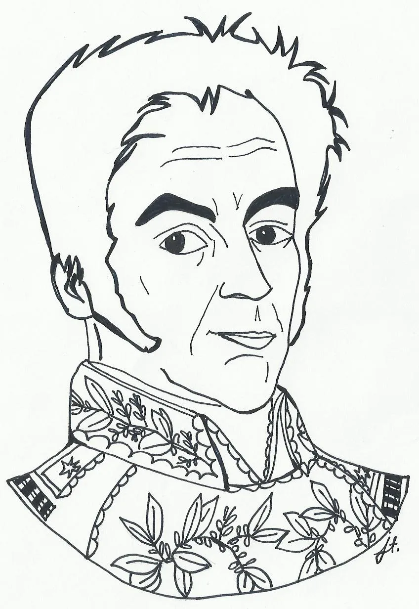 IMAGENES Y DIBUJOS PARA COLOREAR: DIBUJO: SIMON BOLIVAR PARA COLOREAR