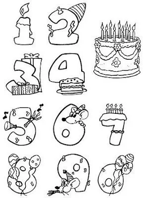 IMAGENES Y DIBUJOS PARA COLOREAR: LOS NUMEROS PARA COLOREAR E IMPRIMIR