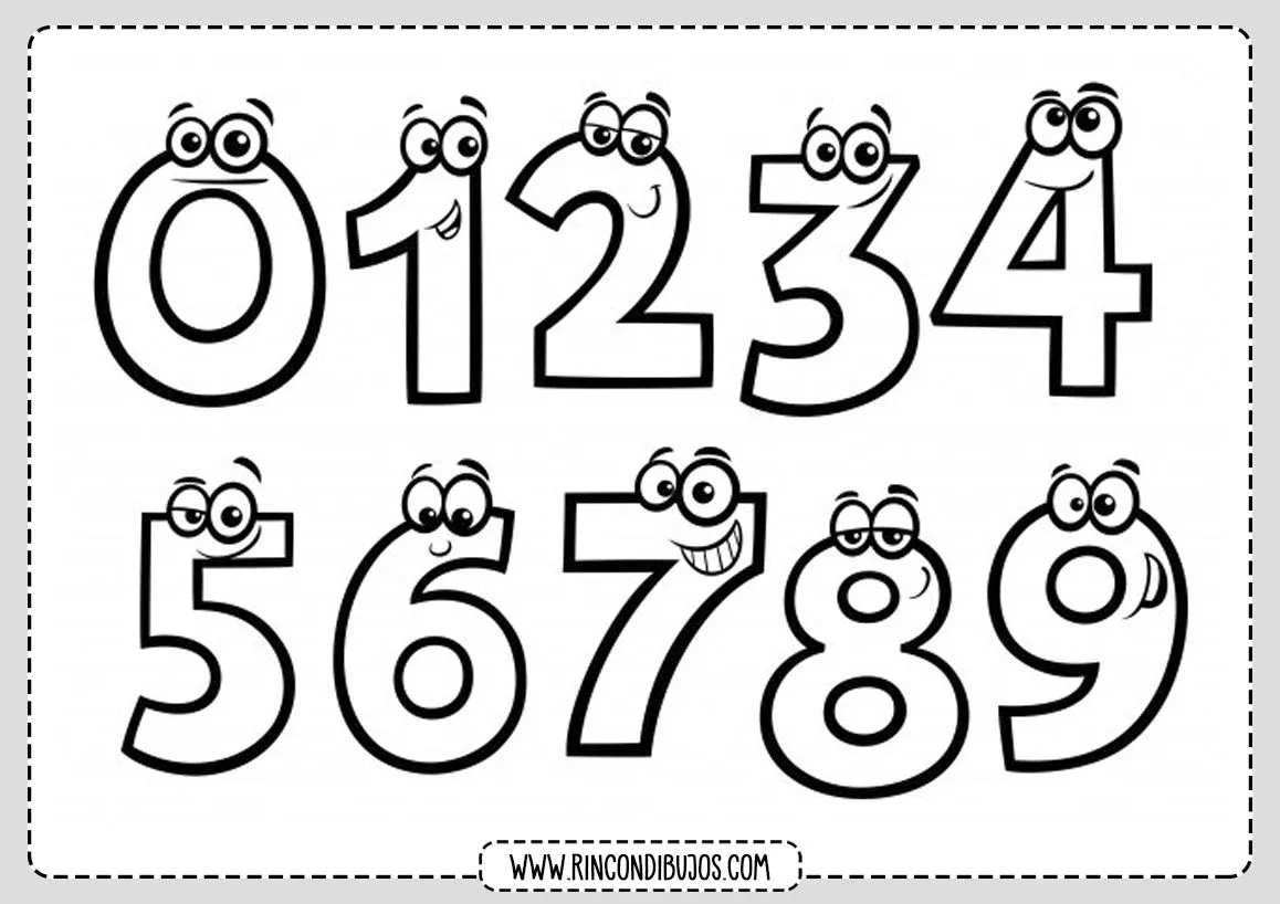 Imagenes y Dibujos de los Números para Colorear