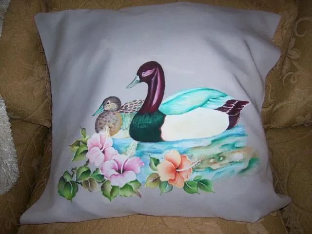 Juego de baño pintura en tela - Imagui