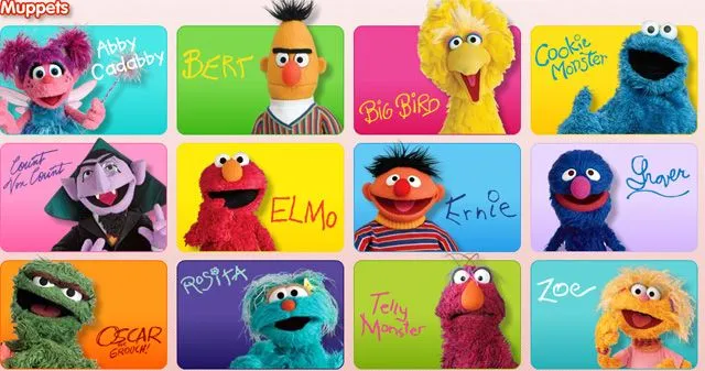 Nombres de personajes de elmo - Imagui
