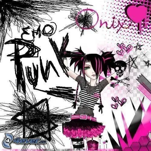 emo,-punk,-dibujos-animados- ...