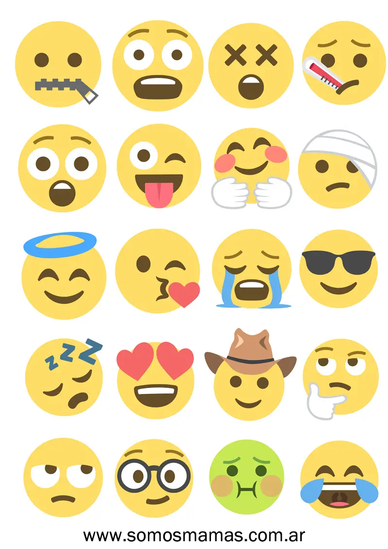 Imágenes de emojis para imprimir, jugar y decorar ????????????Emoticones???? Imágenes de emojis para imprimir, jugar y decorar ????????????Emoticones????
