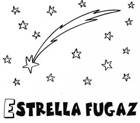 Imágenes de estrellas fugaces para colorear - Imagui
