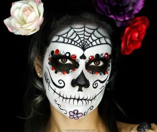 imagenes, fantasia y color: MAQUILLAJE DE CATRINA