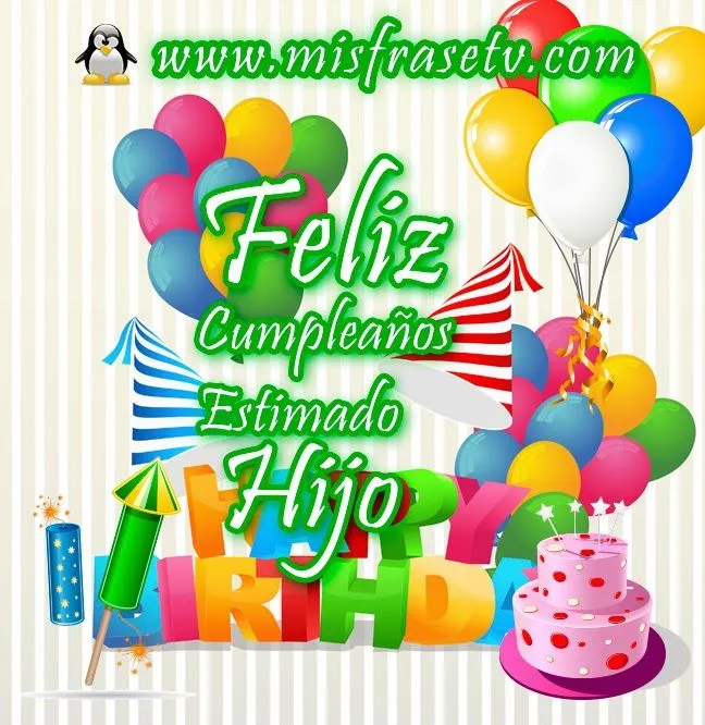 Imagen feliz cumpleano hijo - Imagui