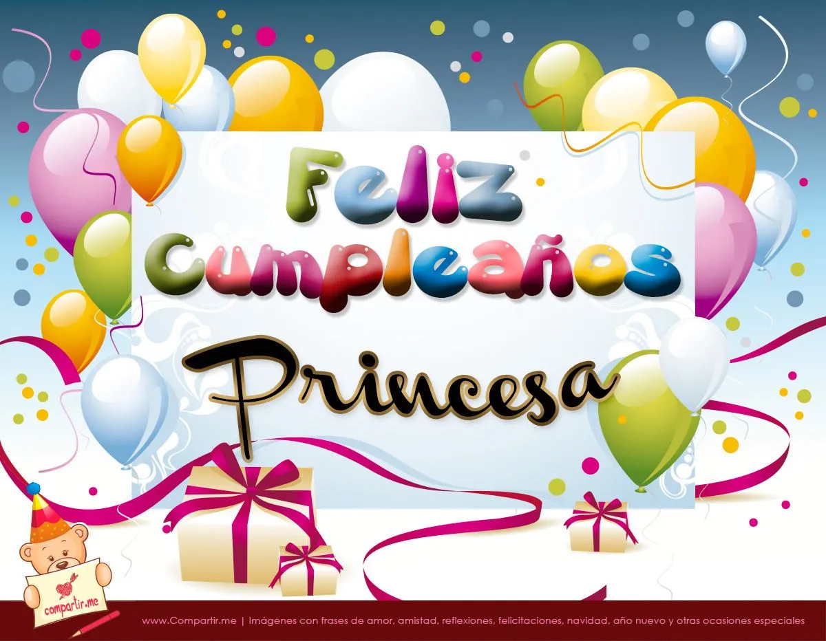 Imagenes de feliz cumple años princesa - Imagui