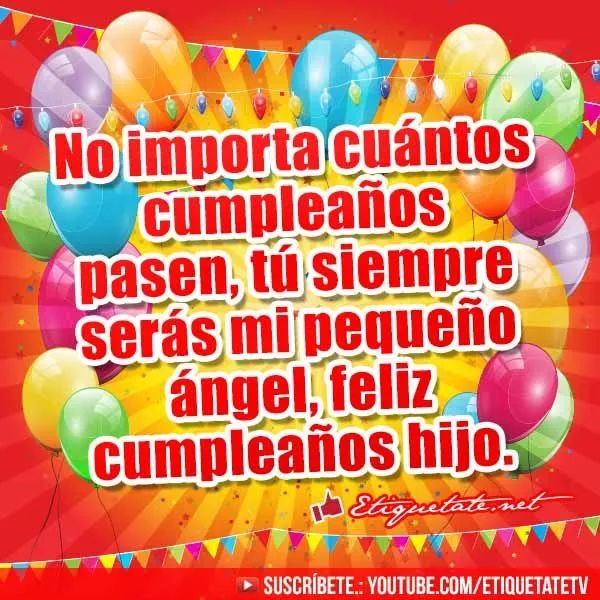 Imágenes de Feliz Cumpleaños para un Hijo ░▒▓██► http ...