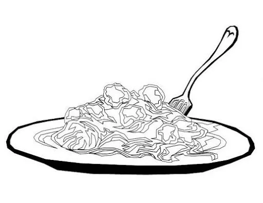 Spaguetti PARA COLOREAR - Imagui