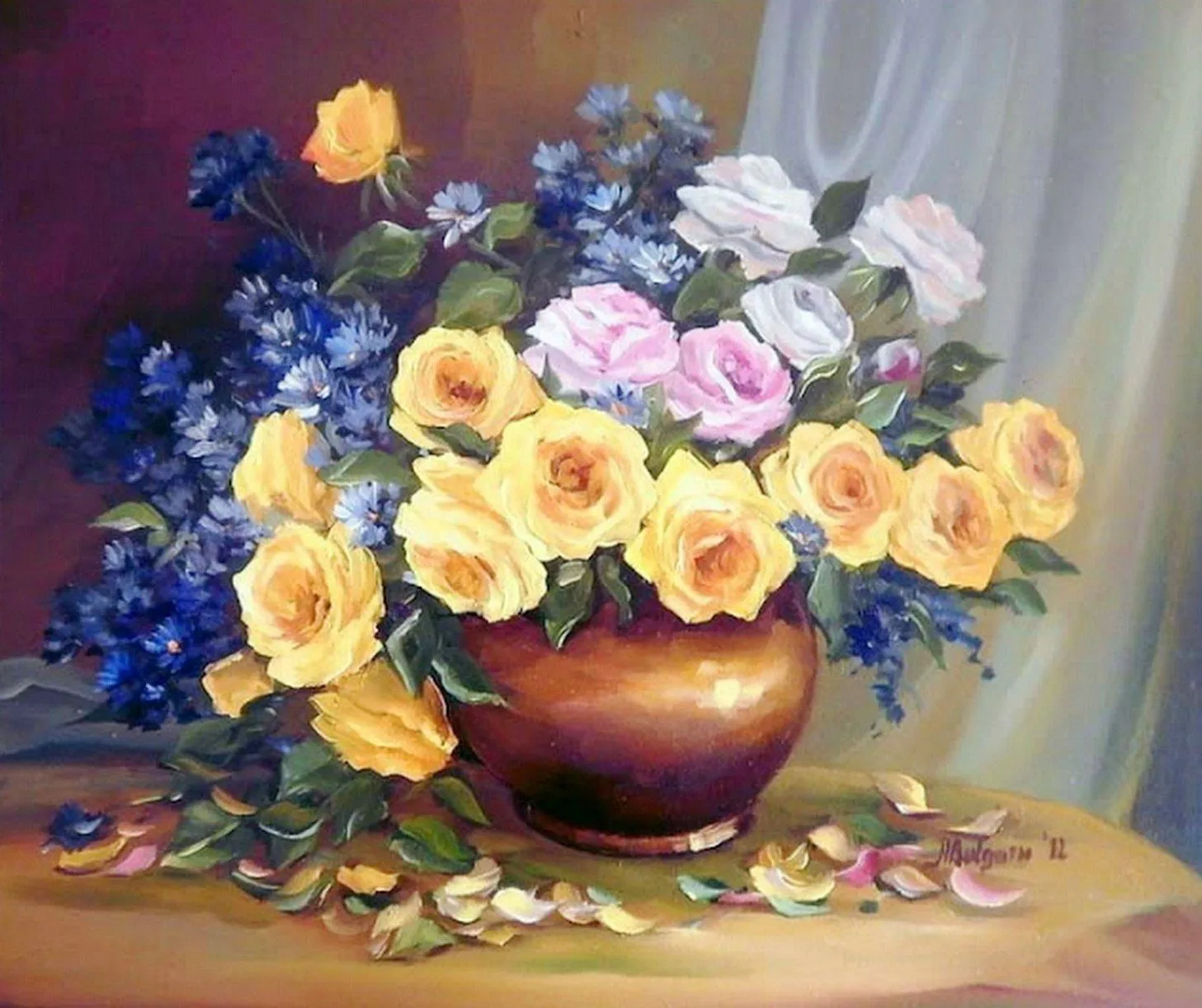 Imágenes de Flores al Óleo, Pintura Artística, Anca Bulgaru ... Imágenes de Flores al Óleo, Pintura Artística, Anca Bulgaru ...